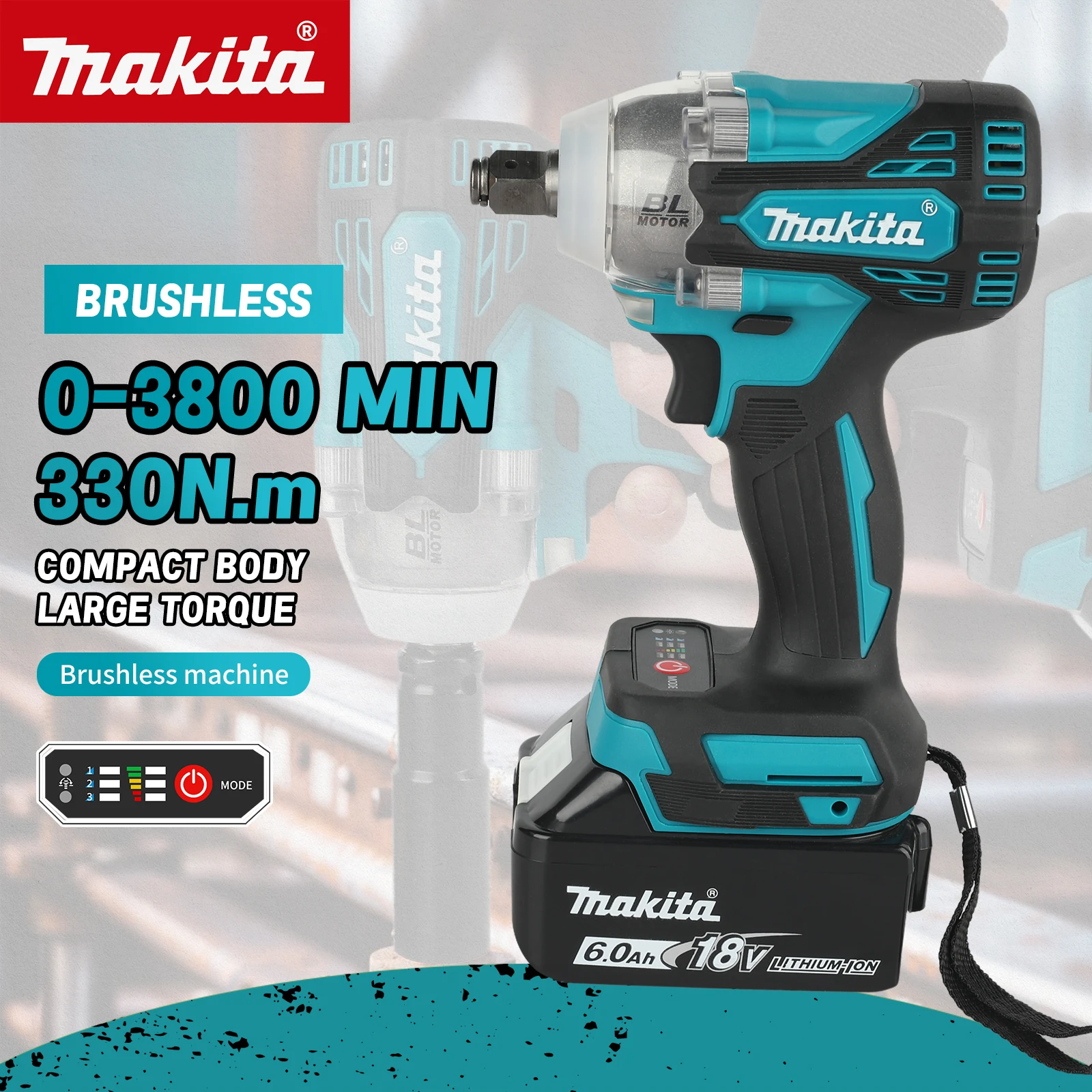 Power Tools Makita Set - Makita DTW300 Brushless 18V Cordless High