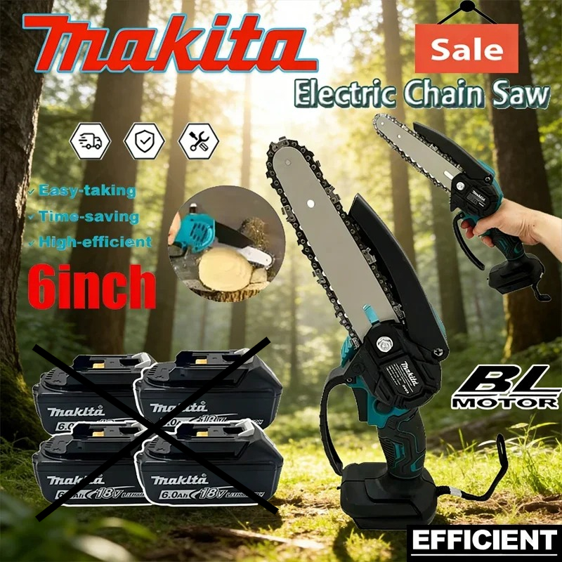 Power Tools Hand Held - Makita 6 Inch Chain Saw 18V