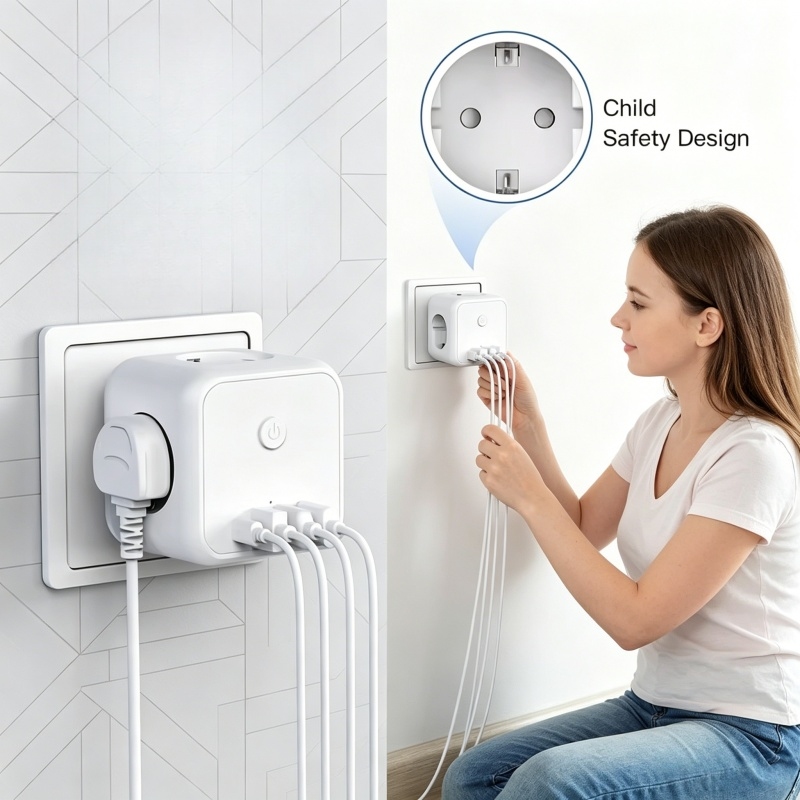 Power Tools You Need - Space-Saving EU Cube Power Strip Plug