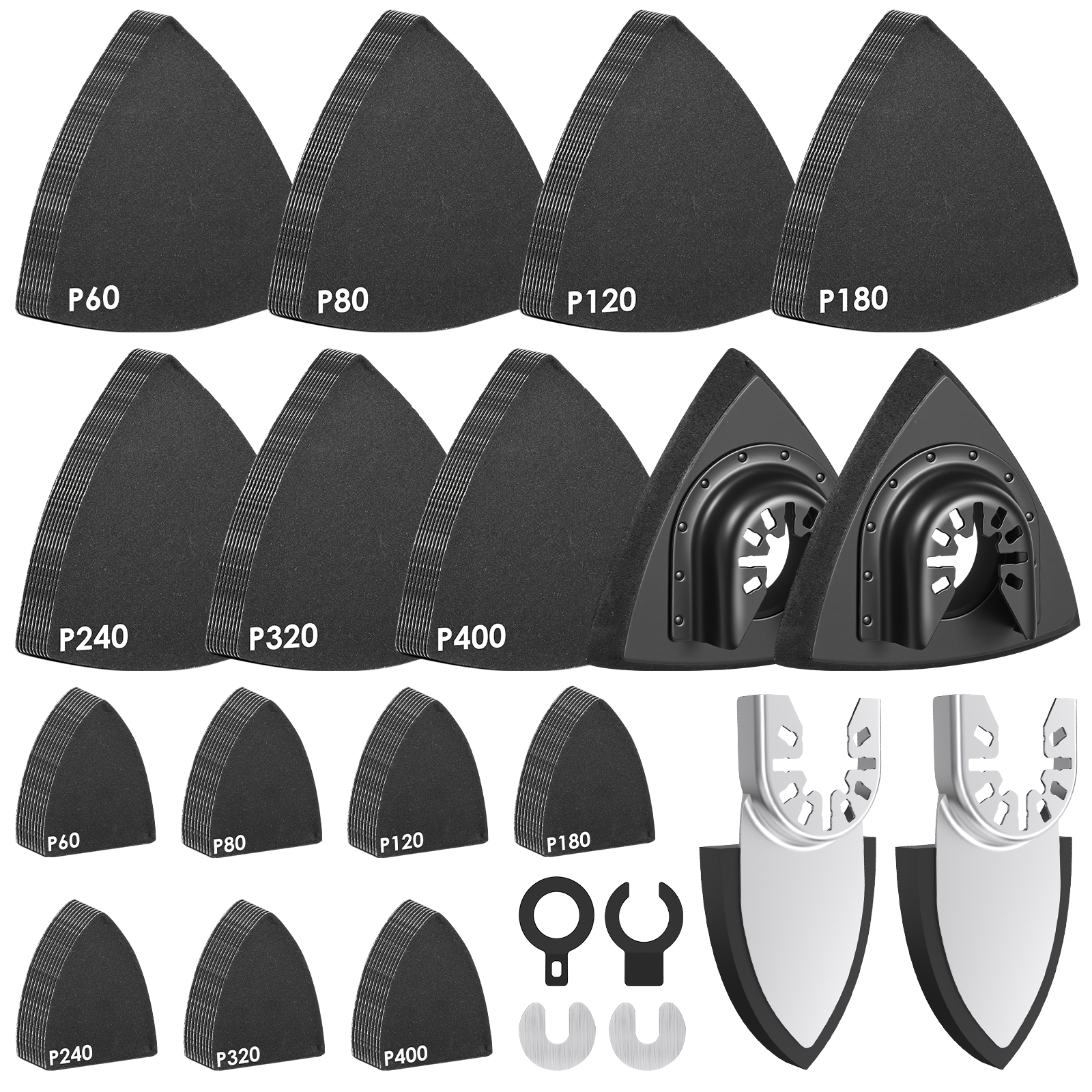 Oscillating Multi Tool - 148/65pcs Oscillating Tool Sanding Pad Kit