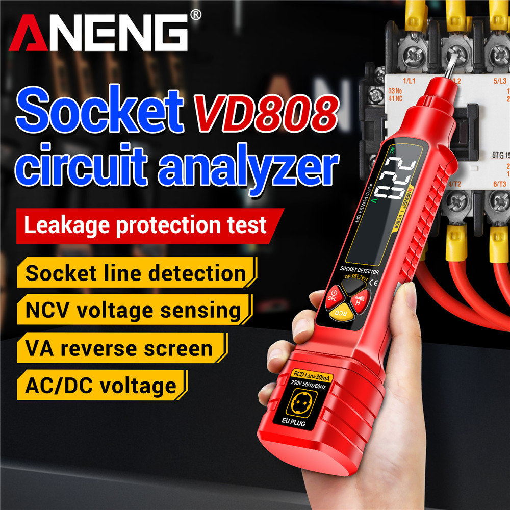Socket Power Tester ANENG VD80 - مراجعة Power Tools Voltage وسعره
