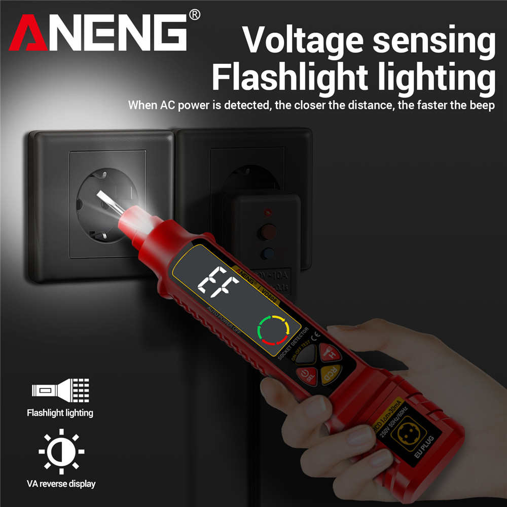 Socket Power Tester ANENG VD80 - مراجعة Power Tools Voltage وسعره