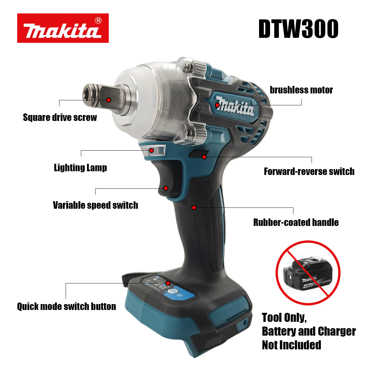 Makita DTW300 Brushless 18V Co - مراجعة Power Tools Makita Set وسعره