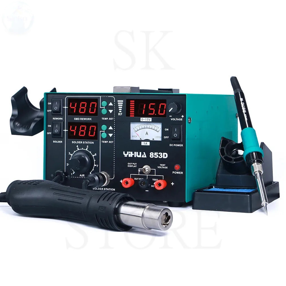 YIHUA 853D 1A 2A Soldering Iro - مراجعة Power Tools Display وسعره