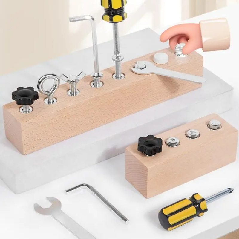 Kids Wooden Screw Nut Disassem - مراجعة Power Tools Skills وسعره
