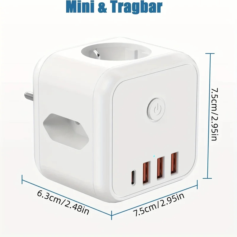 Space-Saving EU Cube Power Str - مراجعة Power Tools You Need وسعره