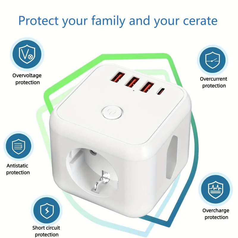 Space-Saving EU Cube Power Str - مراجعة Power Tools You Need وسعره