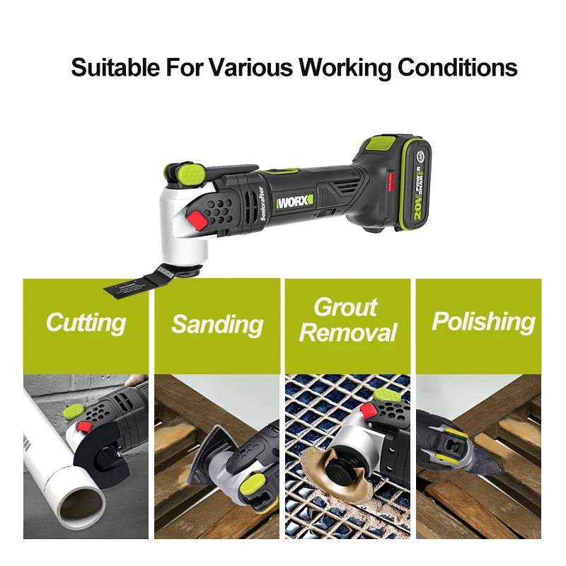 Worx WU690 20v Brushless Motor - مراجعة Oscillating Multi Tool وسعره