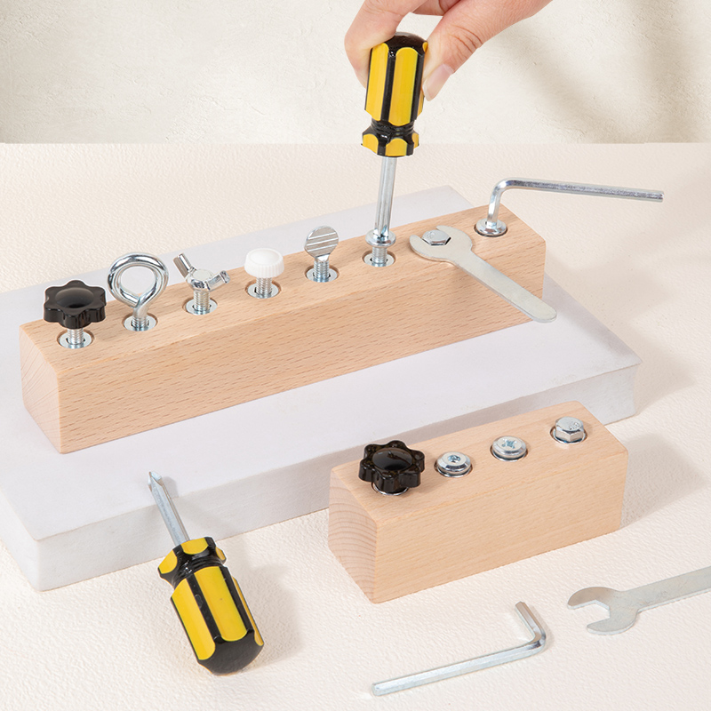 Kids Wooden Screw Nut Disassem - مراجعة Power Tools Skills وسعره