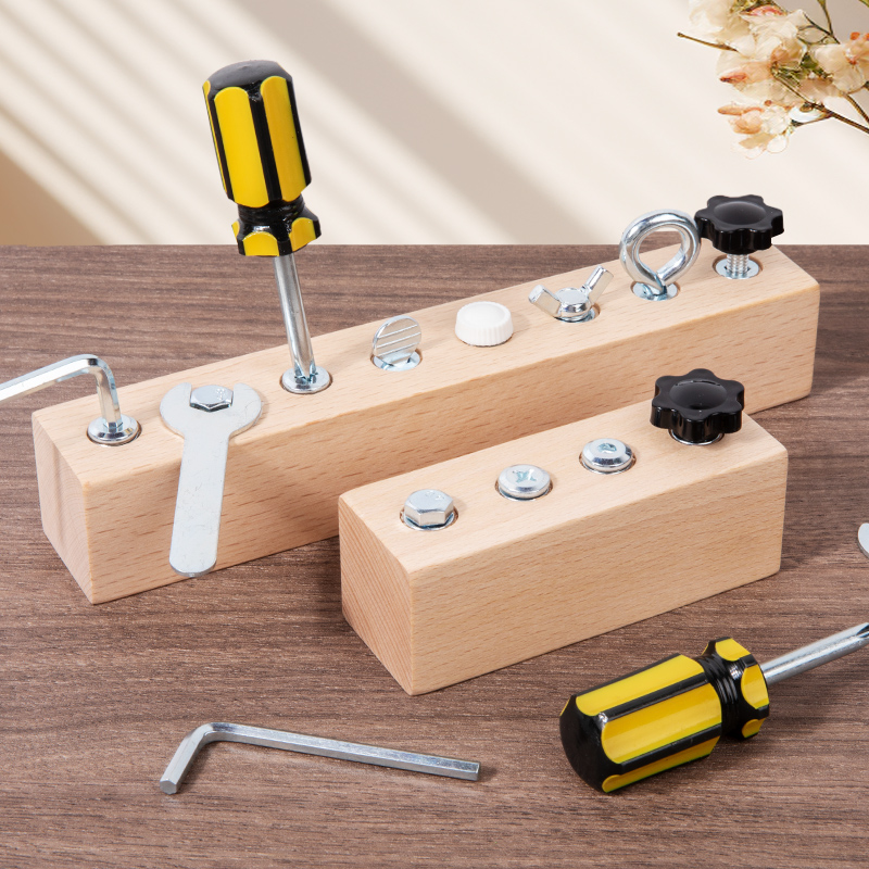 Kids Wooden Screw Nut Disassem - مراجعة Power Tools Skills وسعره