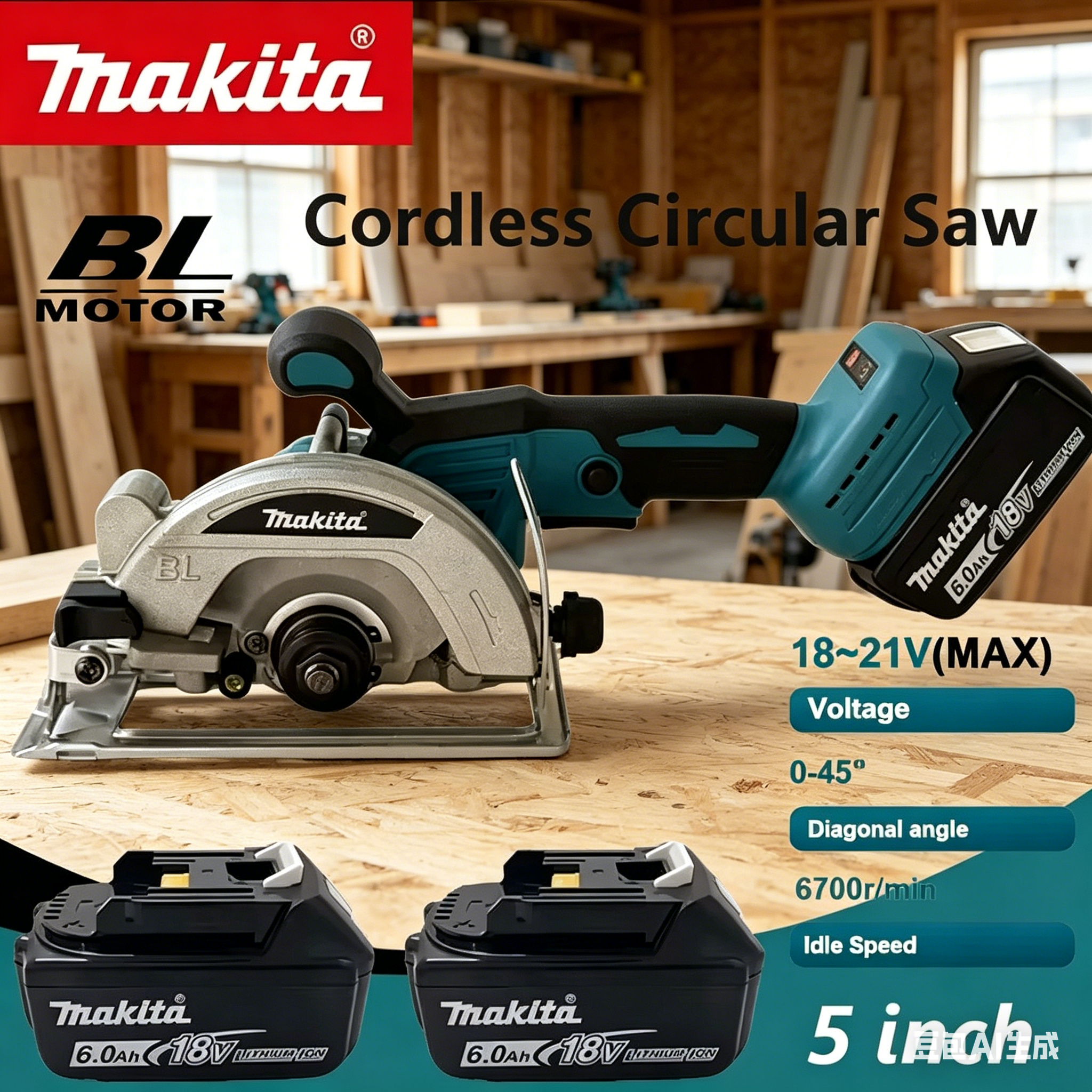 Makita 5Inch Brushless Electri - مراجعة Power Tools Makita Set وسعره