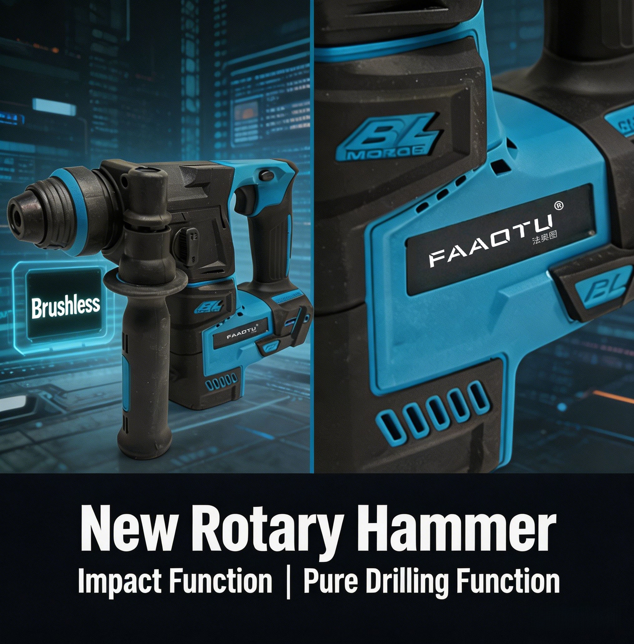 FAAOTU 140D Brushless Hammer D - مراجعة Power Tools Hardware وسعره