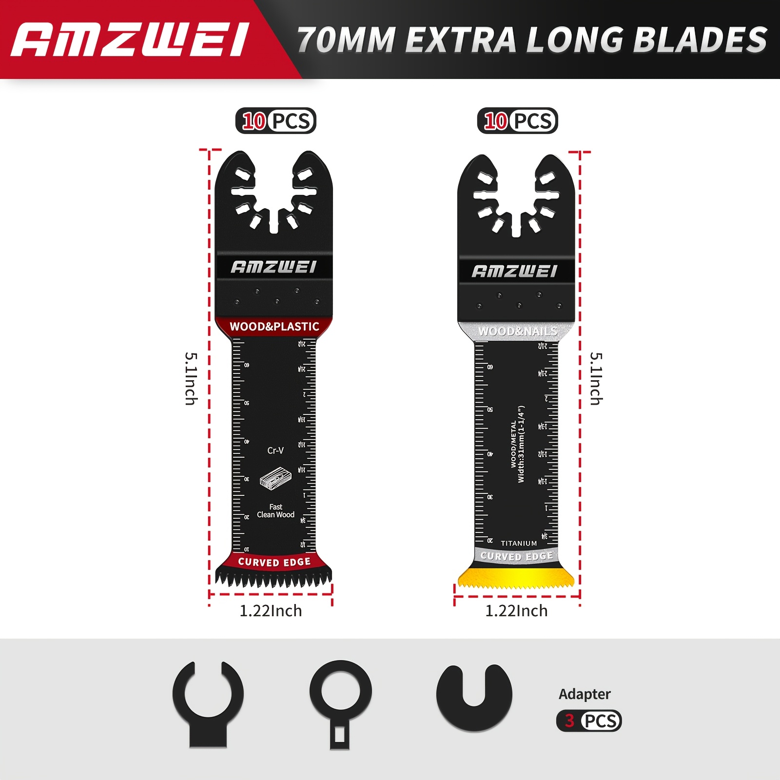 20pcs Extra Long Teeth Oscilla - مراجعة Oscillating Multi Tool وسعره