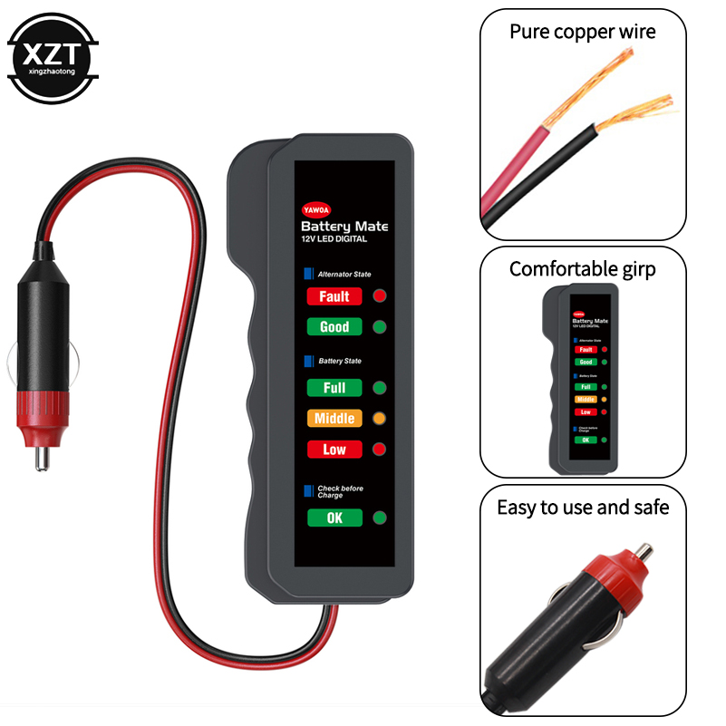 Car Battery Tester 6 LED Displ - مراجعة Power Tools Display وسعره