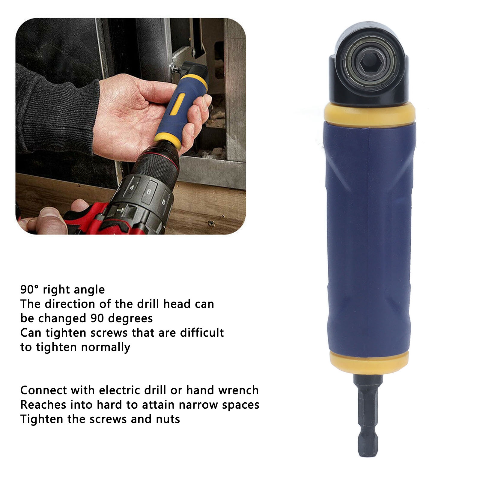 Right Angle Drill Adaptor 90 D - مراجعة Power Tools Yellow وسعره