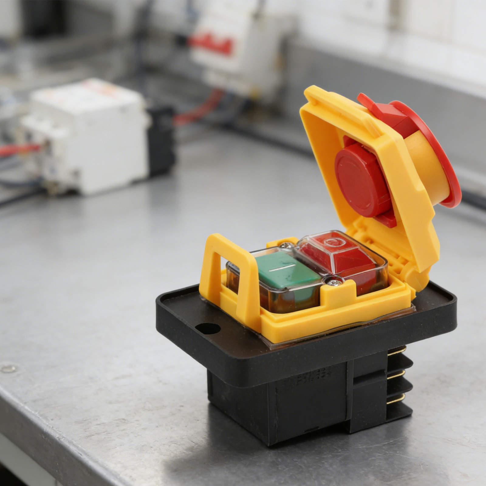220V Pushbutton Switch Industr - مراجعة Power Tools Yellow وسعره